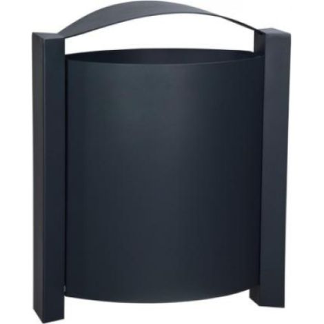 Corbeille murale Arkea - 40l - anthracite mat - RAL 7016 (1/3)