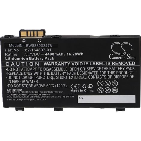 vhbw batteria sostituisce Zebra BTRY-RF85-44MA1-01, BTRY-TC55-29MA1-01 per computer portatile scanner PDA (4400mAh, 3,7V, Li-Ion) (1/3)
