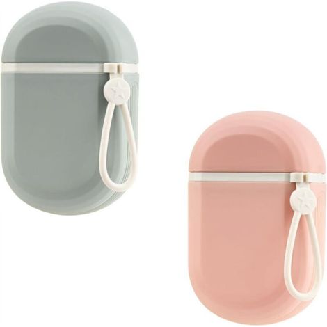 Set di 2 portasapone da viaggio, impermeabile, robusto contenitore per shampoo con coperchio per bagno, palestra, campeggio, scuola (verde + rosa)