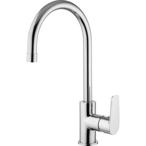 Paffoni Lime Series LM180CR Spültisch-Einhandbatterie mit schwenkbarem Auslauf  Verchromt - Messing