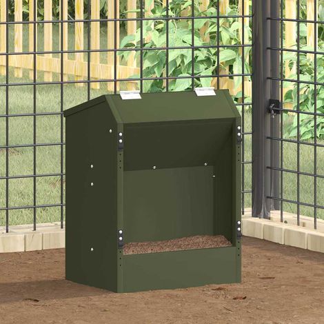 Kaninchenfütterer Olive Grün 33,5 x 25,5 x 45,5 cm