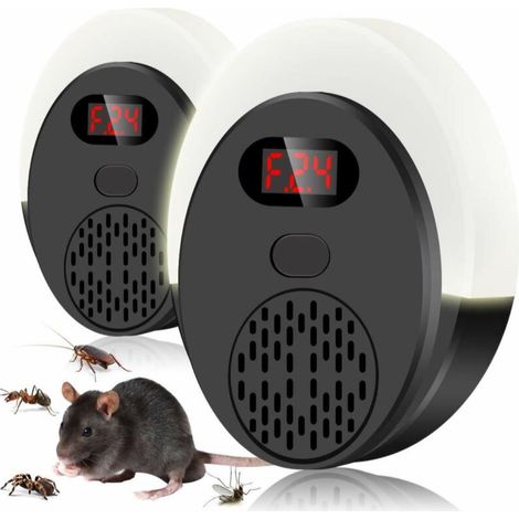 Puissant Répulsif Ultrason Anti Rongeur Insectes, 8w Fréquence Variable Avec Lumières Effrayantes Répulsif Antiparasitaire pour Occasions Polyvalentes Anti Souris Moustique, Rats, Fourmis, Cafards (1/5)