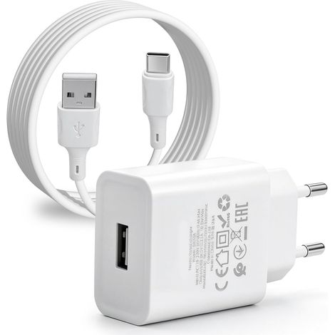 Chargeur USB 10,5W 5V/2,1A avec Câble 1m Type-C, Bloc Chargeur USB C (1/5)