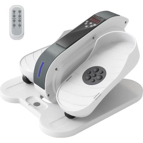 Sitzpedaltrainer, Mini-Ellipsen-Trainer mit LCD-Monitor, Fernbedienung, 10 einstellbare Geschwindigkeitsstufen, Weiß (1/5)