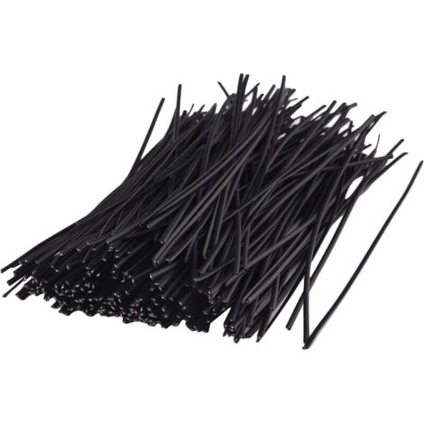 Bridas metálicas trenzadas ZVD, 1000 unidades, reutilizables (15 cm, negras) (1/4)