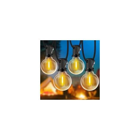 20 m oder 30 m lange Lichterkette für den Außenbereich, mit verbindbaren G40-Glühbirnen, wasserdicht und bruchsicher, warmweiß, für Garten, Balkon und Partys (1/5)
