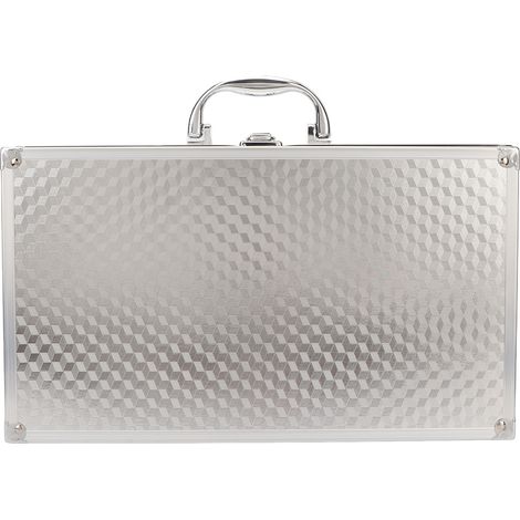 Boîte de rangement multifonctionnelle grande capacité avec fermeture à boucle, étui de rangement en aluminium pour outils (1/5)