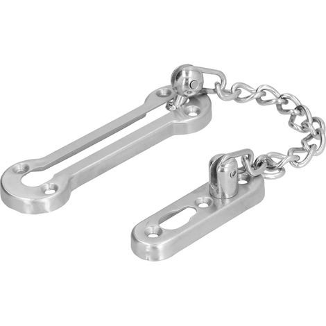2 cadenas de seguridad de acero inoxidable para puertas, dispositivos antirrobo, cadenas de seguridad para cerraduras de puertas de casas y hoteles. (1/4)