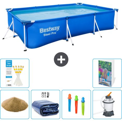 Bestway Bestway Steel Pro Rectangulaire - 300x201x66 cm - 7-pièces S36 (1/5)