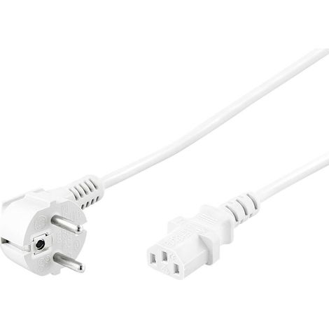 goobay Goobay CEE 7/7 - C 13 Stromkabel Weiß 2.5 m CEE7/7 C13-Koppler - Cable - Current/Power Supply (96031)