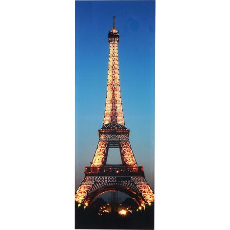 Quadro luminoso decorativo moderno con timer 100 x 35 cm effetto luce ambientale tela in poliestere nera 040011434