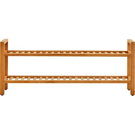 Étagère à chaussures, Range-chaussures à 2 niveaux 100x27x40 cm Chêne massif fr9754 - Maison La Vie (1/5)