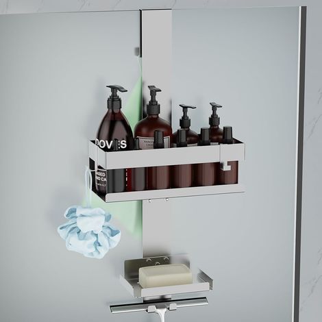Etagere Douche à Suspendre avec Porte-Savon, Acier Inoxydable (1/5)