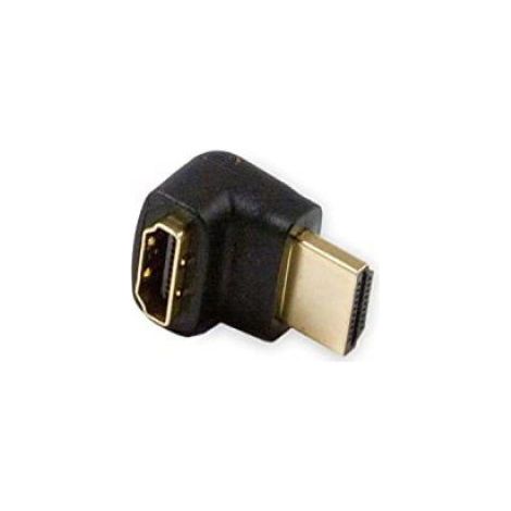 Adaptateur HDMI Coudé - Femelle Vers Mâle 270° - Plaqué Or 24 Carats - Pour TV Home Cinéma - 1 Pièce (1/2)
