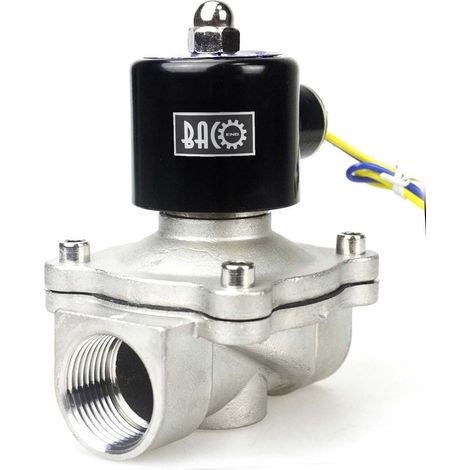 AC 220V 1" Acier Inoxydable électrique électrovanne Normalement fermé pour Air Eau Huile (1/5)