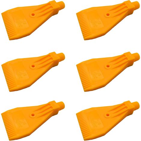 6 Pcs Buse De Soufflage d'Air 16 Pores, Buse Souffleuse à Air 1/4 "Pour Séchage Buse à Plat De Soufflage Dair Accessoires De Compresseur d'Air, Retrait de la Poussière à Sec à l'Air (1/5)