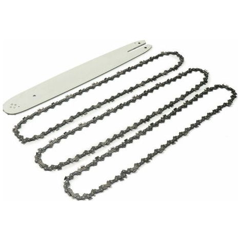 Barre de guidage 16 ''+ 3 chaînes de tronçonneuse pour STIHL 009 012 021 E180 MS180 MS190 MS250 HT70 Cisea-ARCAN (1/5)