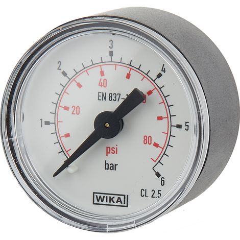 Manomètre RS PRO, 0bar à 6bar, Ø cadran 40mm ( Prix pour 1 )