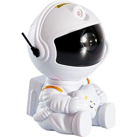 Proyector de galaxias con astronauta, proyector LED de cielo estrellado (sentado/de pie), control remoto y temporizador, proyector para decoración de habitaciones, luz nocturna, proyector de techo con (1/4)