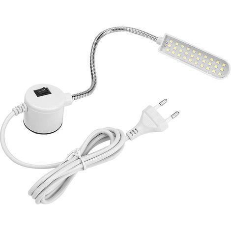 Lot de 1 Lampe de Machine à Coudre, Lampe de Travail Magnétique à LED,6 W, pour établi, Tour, Perceuse à Colonne, Machiniste, Meuleuse D'établi