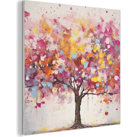 CUADRO ACÚSTICO Acuarela - Árbol - Arte - Abstracto Cuadros Decoracion Salon Modernos 90x90 (1/5)