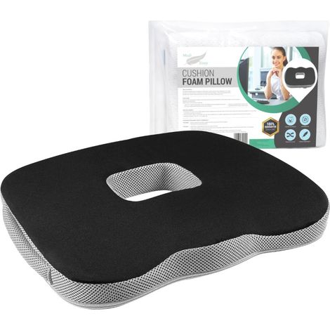 CUSCINO ORTOPEDICO PER SEDILE AUTO, SEDIA, POLTRONA, MEMORY FOAM (1/5)