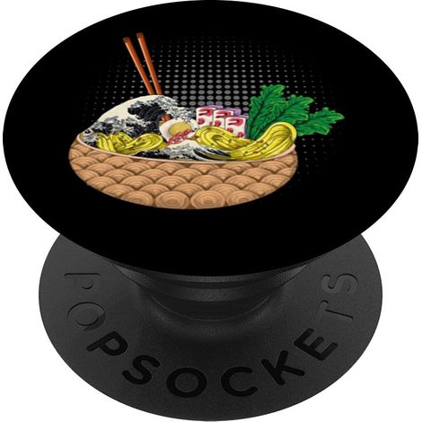 Vagues Bol Nouilles Cuisine Japonaise Animé Japon Ramen PopGrip Support et Grip pour Smartphone Tablette avec un Top Interchangeable (1/5)