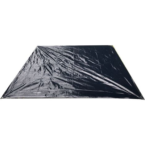 Tapis extérieur imperméable Oxford tissu, couverture pique-nique isolante chaud/froid, sol camping noir (1/5)