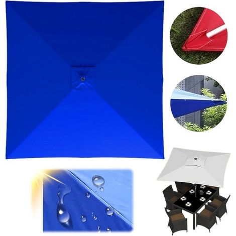 Quadratisches Ersatzdach für vierrippige Sonnenschirme (200 x 200 cm) – Wasserdichte Schutzhülle für Terrassenschirme (1/5)