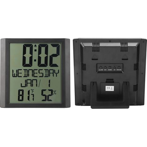 Horloge murale électronique multifonctionnelle TS-8608 avec thermomètre et hygromètre. (1/5)