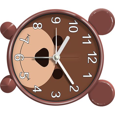 Braunbär-Kinderwecker, geräuschloser Tischwecker, ideal für den Unterricht mit kleinen Kindern und für Schülerzimmer (1/5)