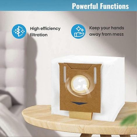 5 bolsas para aspiradora Ecovacs Deebot Ozmo T8, T8+, T8 AIVI, N8 Pro Plus, N8 Pro, T9 AIVI T9 PRO (bolsas para aspiradora) (1/4)