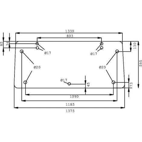 Cristal trasero superior UNIVERSAL D9018 (1/2)