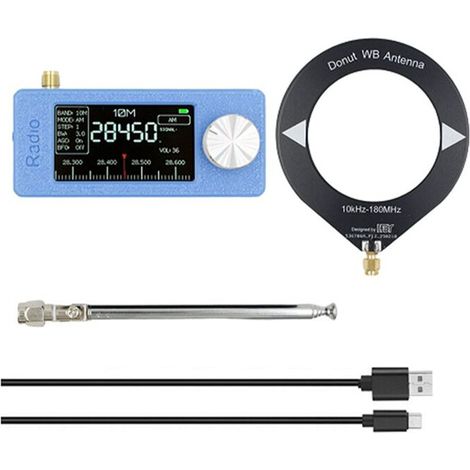Kompatibel mit SI4732 Vollband-Taschenradio, Frequenzbereich 10 kHz-180 MHz, SMA-Schnittstelle, MHz LSB, USB-Schnittstelle, AM/FM-Modulation, Taschenradio.