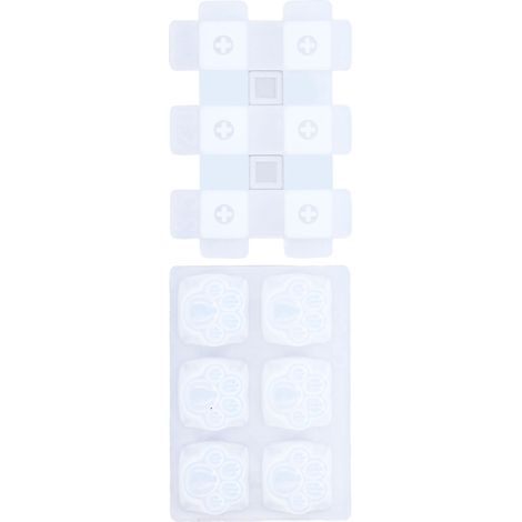 Moule en résine par injection en forme de patte de chat, nettoyable et décoratif, pour la fabrication de touches DIY, accessoires en silicone, idéal pour offrir. (1/5)