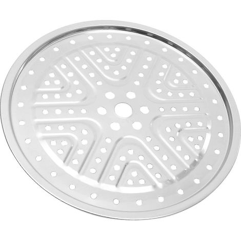 Cuiseur vapeur rond en acier inoxydable pour œufs, grille de mise en conserve, plaque de cuisson vapeur pour autocuiseur, pain grillé, cuisine (26 cm) (1/4)