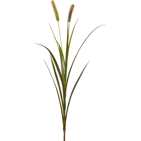 Ramo di "Festuca" con due spighe, verde e rosso, decorazione natalizia da 98 cm