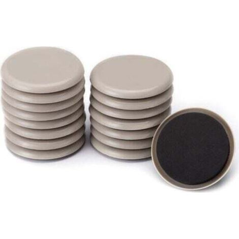 Furniture glides, set of 16 furniture leg glides, 8.9 cm mobile furniture mat glides, heavy-duty floor protectors for chair legs, coasters for hardwood floors, glides