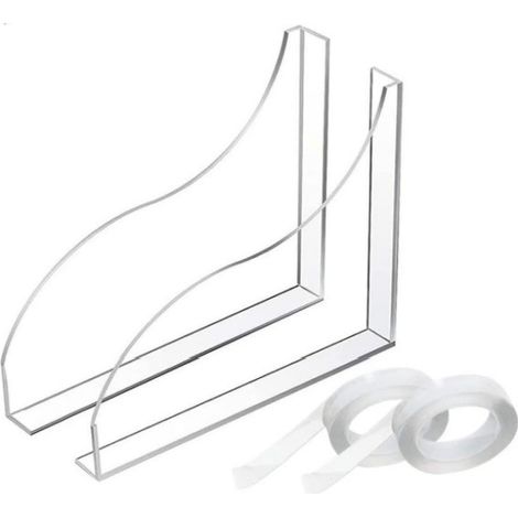 Lot de 2 pare-éclaboussures améliorés pour douche/baignoire (22 x 18,5 cm) butées d'eau d'angle accessoires de salle de bain étanches pour éviter les projections (1/5)