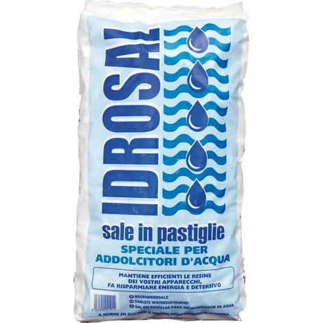 sale in pastiglie idrosal per addolcitori d'acqua, sacco 25 kg