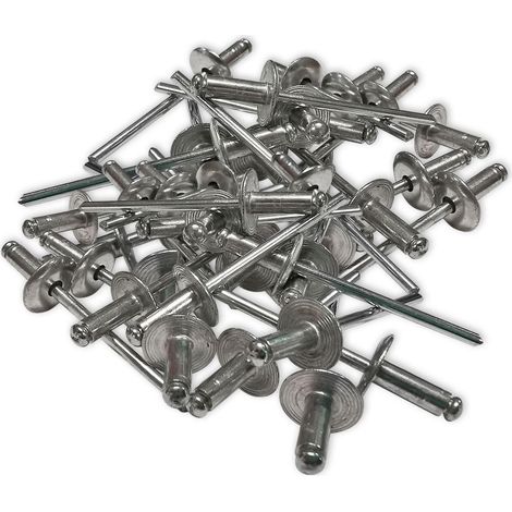 500 RIVETTI IN ALLUMINIO A TESTA EXTRA LARGHEZZA 12 mm 4 X 10 CORDE D'ACCIAIO