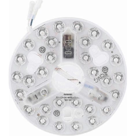 Kit d'éclairage LED pour ventilateur de plafond. lampe ronde de 5.3 pouces avec interrupteur à intensité variable. 3 températures de couleur (3000K/4200K/6500K). 15 watts. 95V-265V. (1/4)