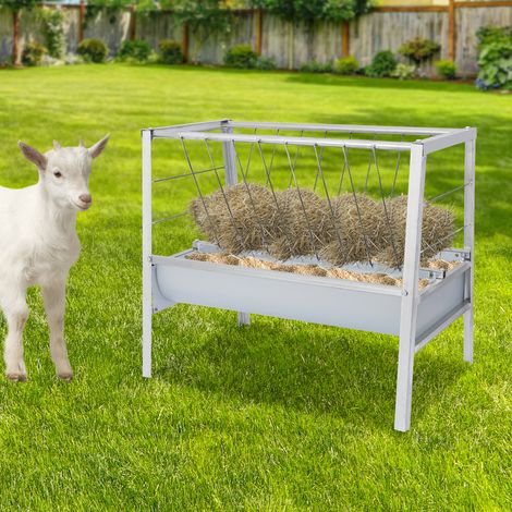 YISSALE-Heutränke, 2 in 1 Ziegenfütterung, Viehheutränke mit tieferer Futterschale für Ziegen, Schafe, Pferde (1/5)
