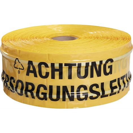Ruban de signalisation de chantier avec inscription Attention conduite de service B.150mm L.250m jaune (1/2)