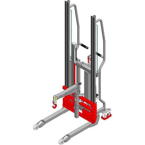 Impilatore manuale con stelo - Sollevamento massimo 1700 mm - Carico massimo 150 kg - 8290000011