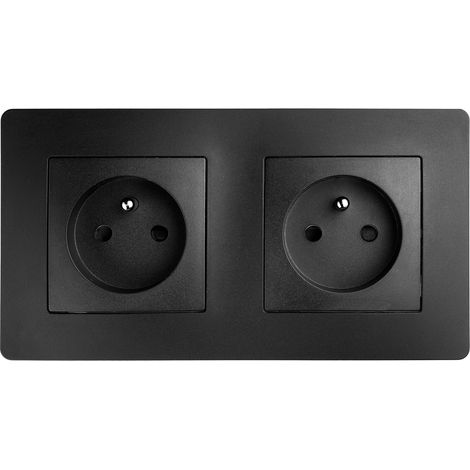 DEBFLEX - NORA DOUBLE PRISE DE COURANT 2P+T NOIR - 749454