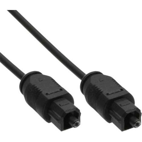 Câble audio numérique optique - INLINE - Toslink mâle/mâle - 2m - Noir