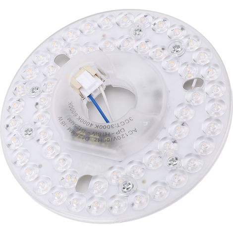 Kit di conversione per luce a LED per ventilatore da soffitto da 12,5 cm (4,92 pollici), 18 W, 3 CCT, 3000 K, 4000 K, 6000 K, dimmerabile, circuito stampato di ricambio, 230 V (1/5)