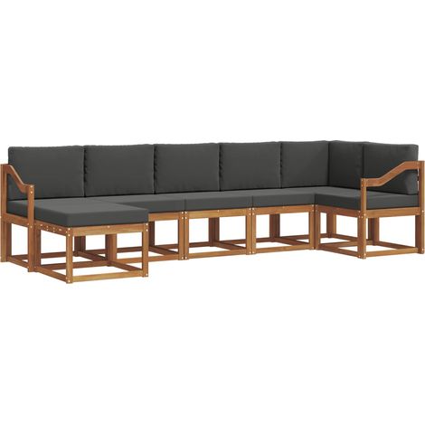 Outdoor Sofa Set with Cushion 7 pcs Natural and Anthracite vidaXL (1/5)