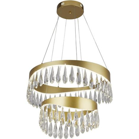 Searchlight Jewel Suspension LED 2 étages Or, Cristal 4000K (1/3)